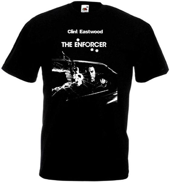 

the enforcer v2 t shirt clint eastwood 100% cotton black all sizes s-5xl