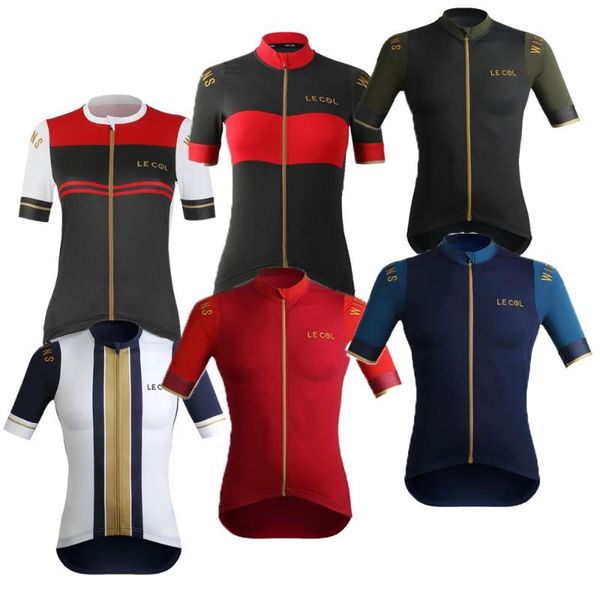 

women's le col cycling jersey short sleeve 2020 by wiggins cycling clothing summer mtb road bike jerseys bicycle shirts maillot, Black;red