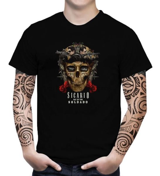 

sicario day of the soldado t shirt american action movies nice men black t-shirt