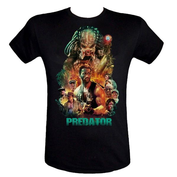 

t-shirt predator film arnold schwarzenegger vs. alien movie uomo donna bambino short sleeve mens formal t shirts tee