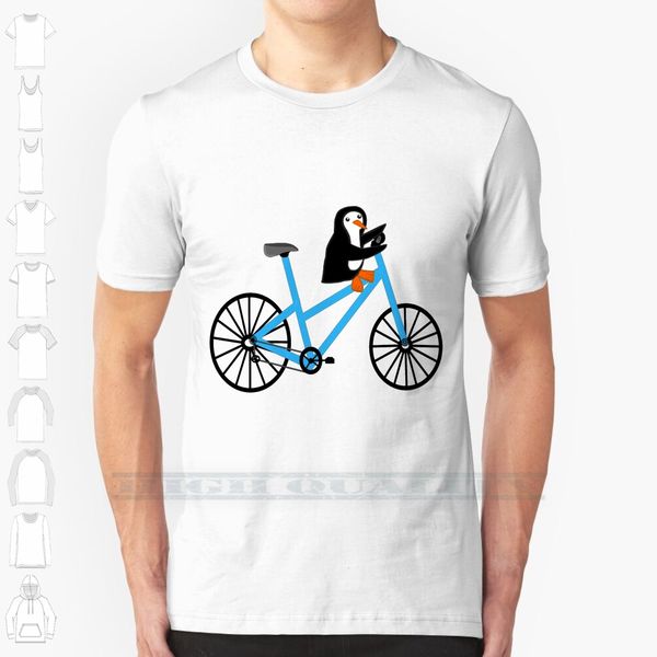 

пингвин на велосипеде на заказ дизайн печать для мужчин женщины хлопок new cool тройника рубашки большого размера 6xl пингвин на велосипеде