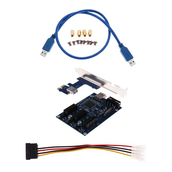 

pci-e 1x expansion kit 1для 3 порта pci-e express x1 слот платы usb3.0 кабель