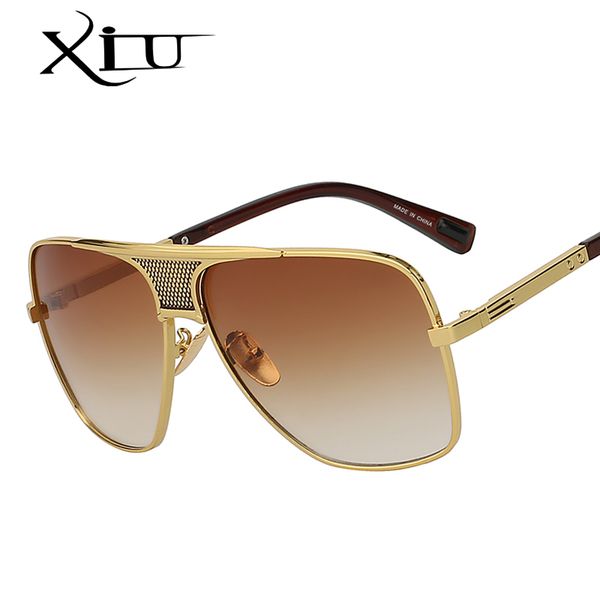 

xiu men's sunglasses vintage oversized frame goggle summer style brand designer sun glasses uv400, White;black