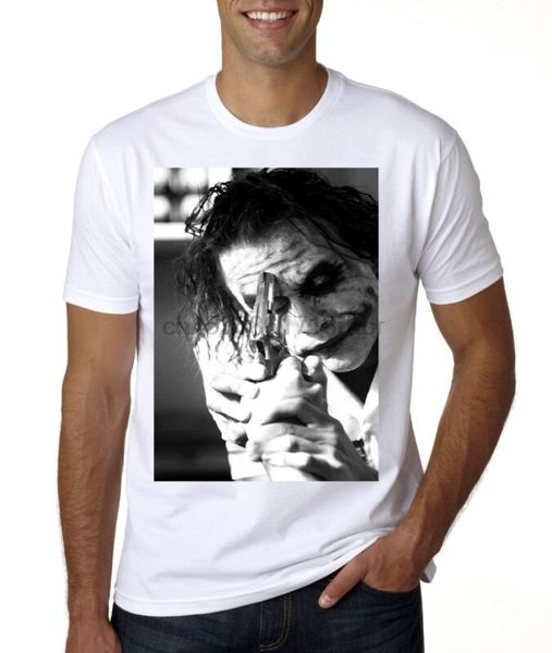 

joker heath ledger gun t-shirt sizes from med -3xl