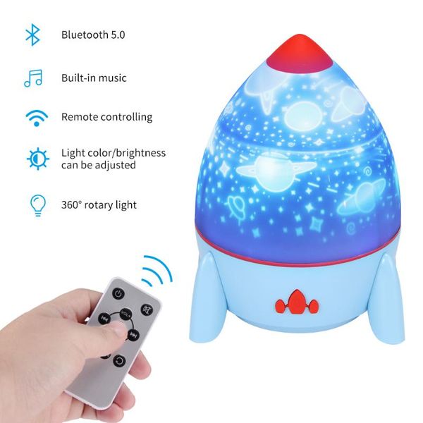 

ракетно-проектор rotary перезаряжаемые usb bluetooth 5,0 красочный регулируемое ракетные night light наборы с six light panel