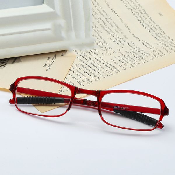 

full frame fashion comfortable reading glasses elderly anti-fatigue glasses super light box men and women reading glasses, White;black
