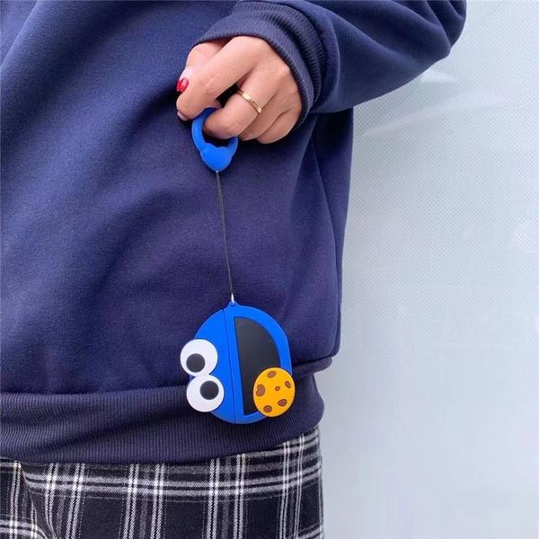 

2020 net red pvc silicone frog jump bluetooth headphone storage box case cute fashion drop-resistant storage box