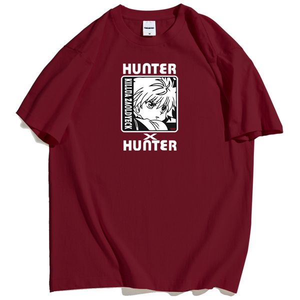 

zoldyck killua cartoons male tshirt hunterÃhunter street clothes t shirts for men's casual printed solid color man tee shirts