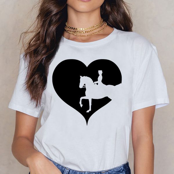 

t shirt women dressage horse riding equitation funny white cotton female shirt