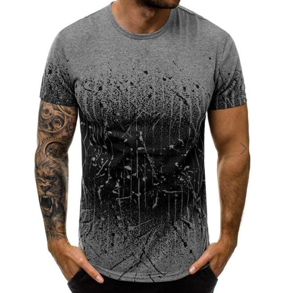 

t shirt men New Summer Unique Printed Casual Short Fashion Style Round Neck T-shirt summer cool Tops camisetas hombre