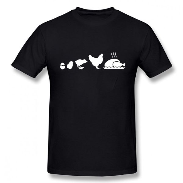 

new summer style egg to chicken evolution funny how eggs are made t shirt men casual short sleeve turkey christmas t-shirt, White;black