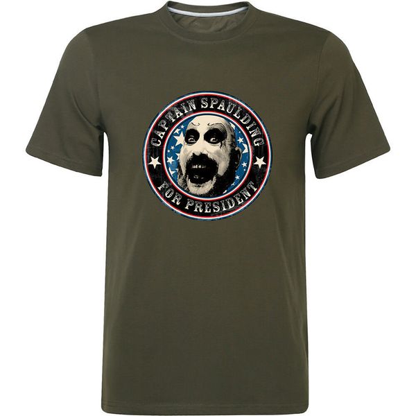 

captain spaulding for president vintage t-shirt horror movie style graphic tee plus size tee shirt