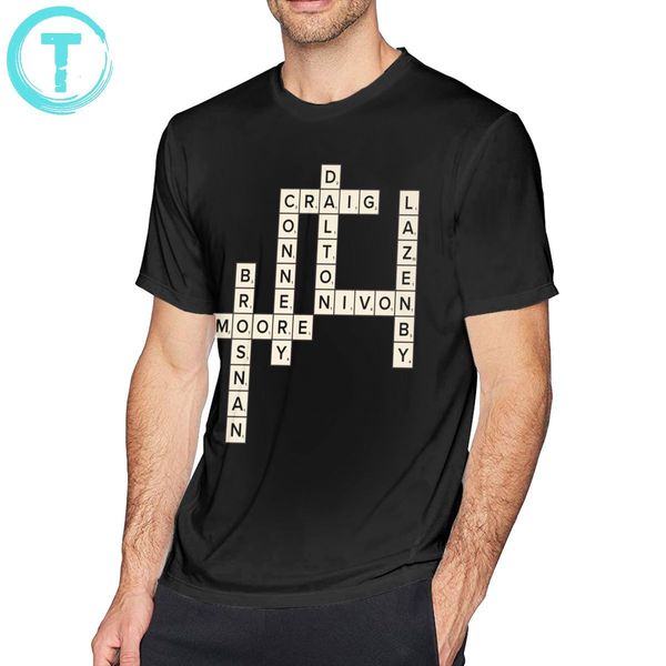 

daniel craig t shirt james bond actors scrabble t-shirt cotton fun tee shirt streetwear short sleeve tshirt