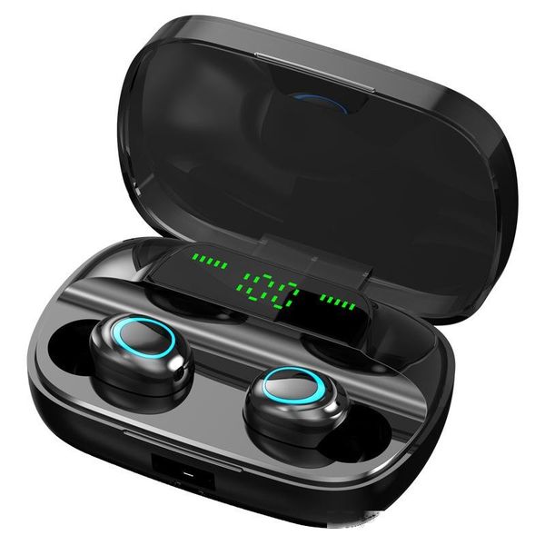 

headphone bluetooth earphone wireless noise canceling sport headset stereo music earbuds for mobile phone with digital display