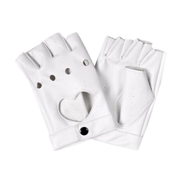 

women pu leather motorcycle bike car fingerless performance gloves ser88, Blue;gray