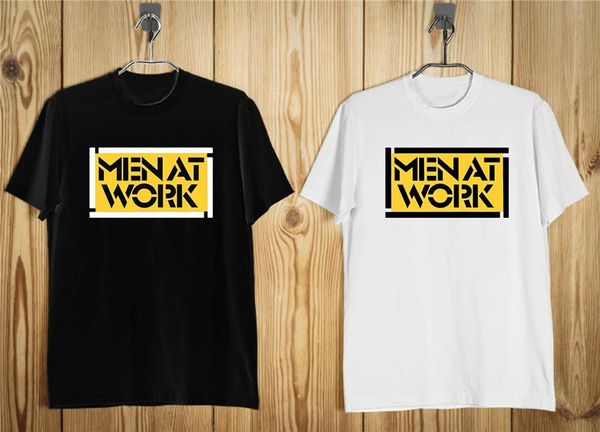 

men at work cargo album cover men's t-shirt black white s-2xl b present casual tee shirt