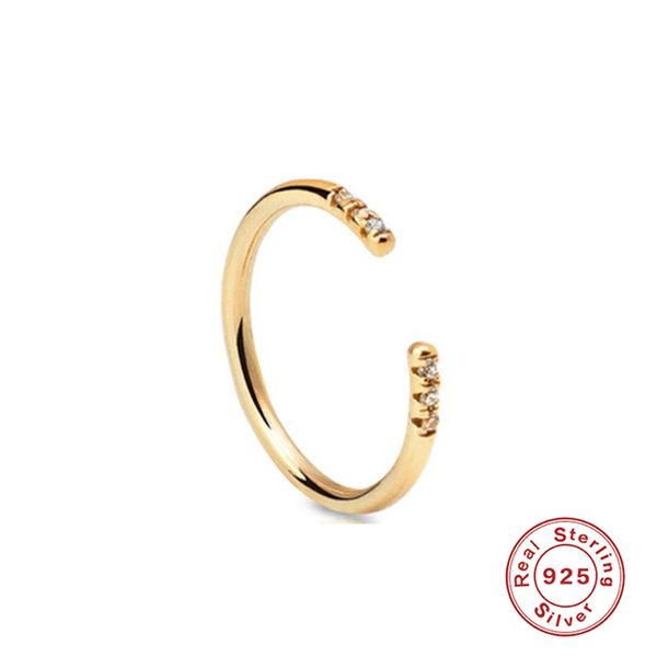 

cluster rings bohemian vintage 925 sterling silver for women fashion statement jewelry adjustable finger ring girls gift a30, Golden;silver