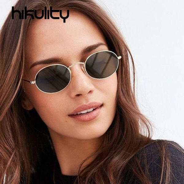 

sunglasses small round mirror men brand designer eyewear women rose gold shades ladies alloy sun glasses uv400 oval eyeglasses, White;black