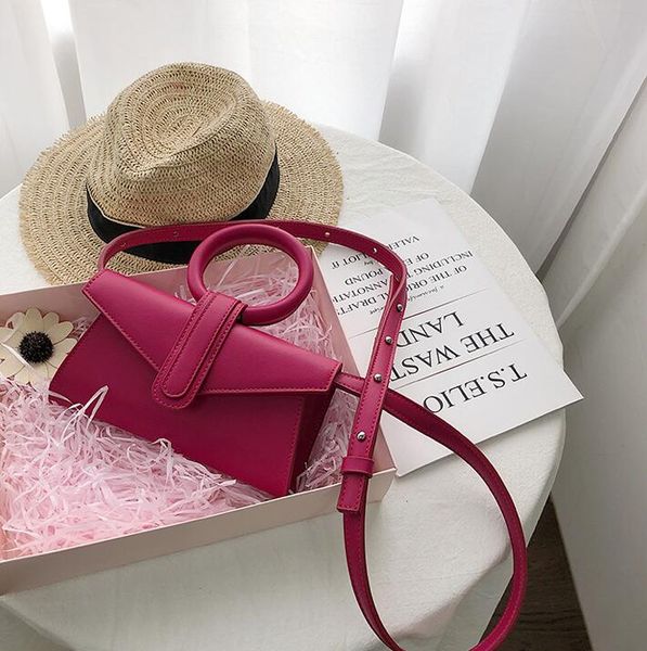 

fashion women shoulder bags ring crossbody plain hansbags small candy color girl gift sister bag