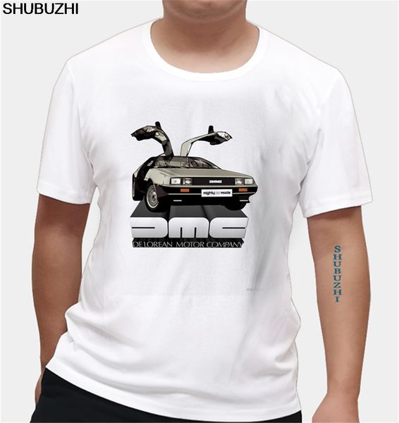 

new fashion dmc delorean men t-shirt back to the future film car t shirts men short sleeve tee shirts euro size