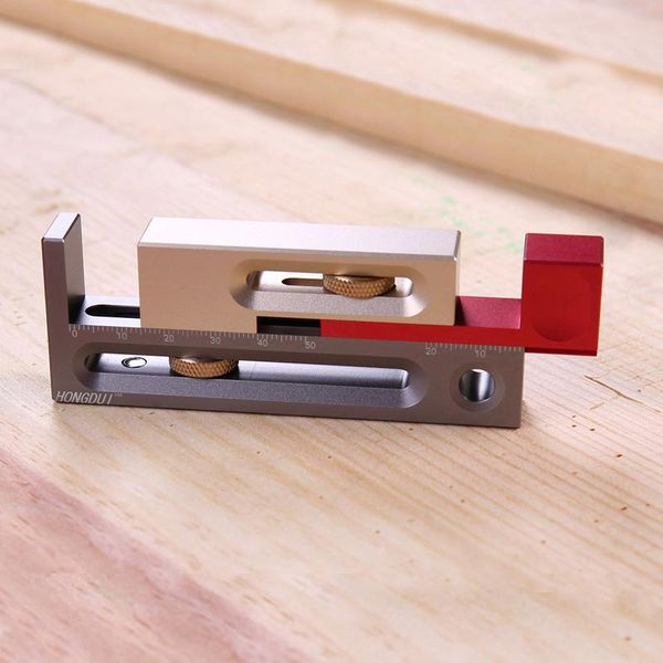 

table saw gap slot regulator slot ruler make the mortise and tenon movable measuring block length tool for woodworking