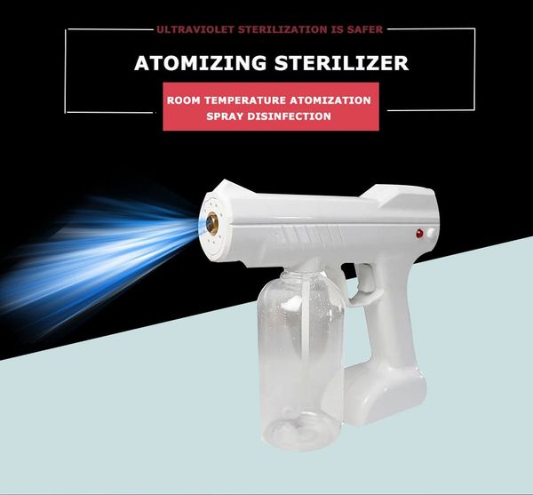 

handheld wireless electric nano atomization disinfection spray gun blue ray powerful sanitizer spray machine home use