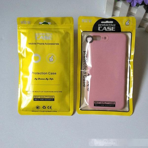

500pcs/lot 12*21cm 5 colors plastic zipper lock cell phone case bags mobile phone shell packaging zipper pack for iphone xs cover
