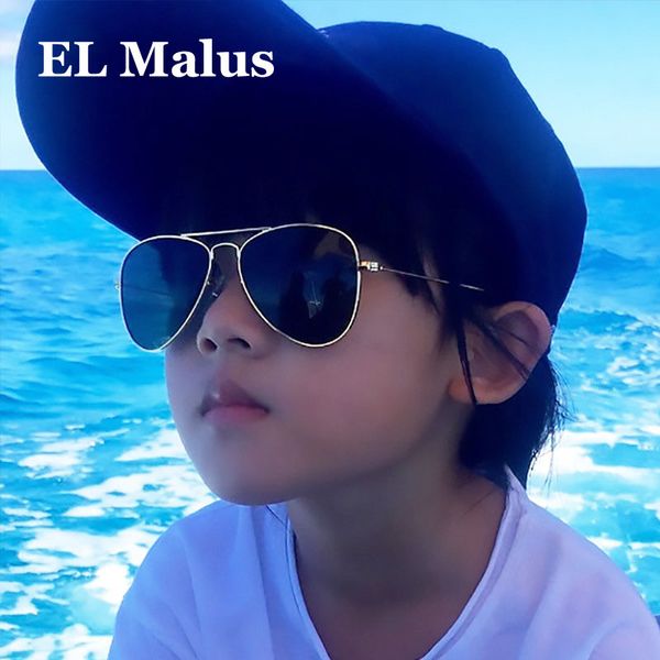 

sunglasses [el malus]retro children aviation uv400 gold frame glasses child kids pilot sun eyewear girls boys, White;black