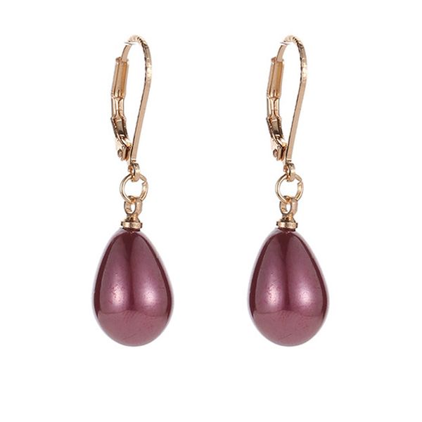 

dangle & chandelier moonrocy rose gold color imitation pearl earrings waterdrop for women jewelry wholesale red grey pink drop gifts, Silver