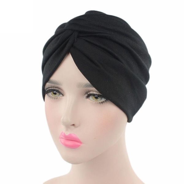 

new elastic cotton turban hat solid color women warm winter headscarf bonnet inner hijabs cap muslim femme wrap head #t1p, Blue;gray