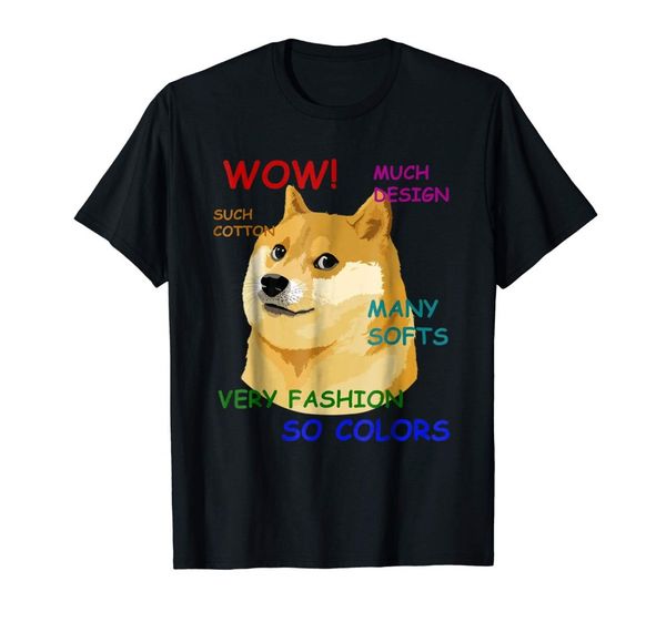 

very fashion doge t-shirt wownew 2019 fashion t shirt men men's hipster tees custom t shirts