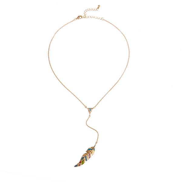 

chains bohemia featheriness series short necklace crystal pendants for women fashion jewelry drop accessories, Silver