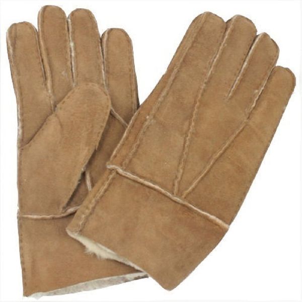 

cool men' winter genuine brown sheepskin leather shearling fur warm gloves accessories, Blue;gray
