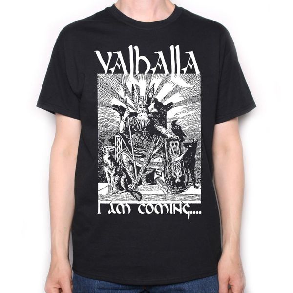 

old skool hooligans valhalla i am coming t shirt - for viking afficionados black