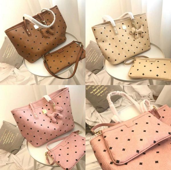 

Pink Sugao 2pc Letter Handbag Two Pcs High Quality Girl Women clutch Shoulder Bags 3color Avaliable Hot Brand Bag Famous handbag newEST