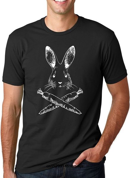

jolly easter t shirt men's funny bunny skull crossbones vintage printed tee
