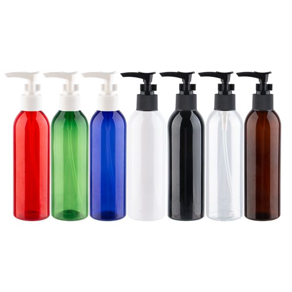

storage bottles & jars round plastic cosmetic containers bayonet pump pet lotion cream shampoo shower gel bottle 250ml