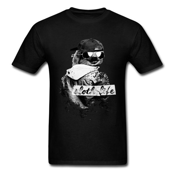 

mens t-shirt sloth life tshirt custom t shirt men cotton clothes black short sleeve fashionable tees summer/autumn quality