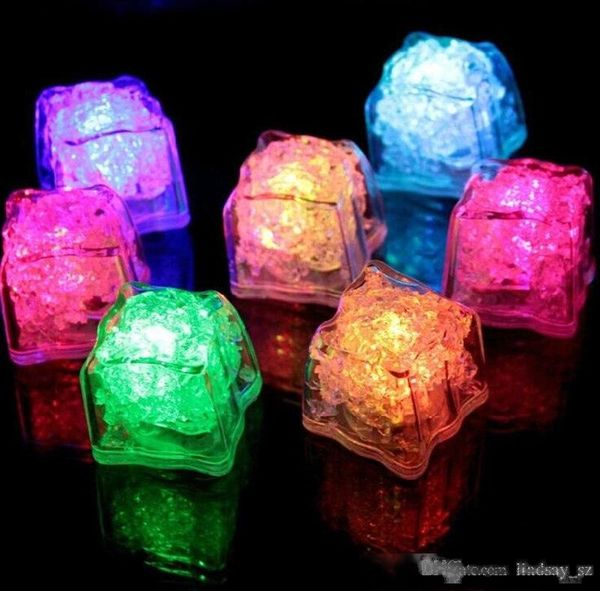 

multi led color changing flash light ice crystal cube for party wedding event bars chirstmas multi color fast shipping