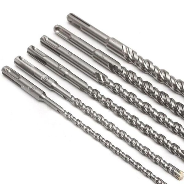 

150mm concrete drill bit double sds plus slot masonry hammer head tools 6-12mm metal hss drill set for rotary hammer drills