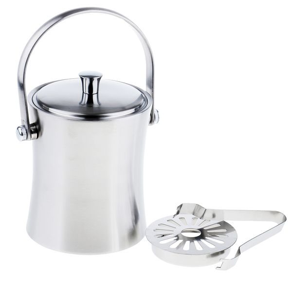 

1l double wall stainless steel ice bucket wine cooler with portable handle