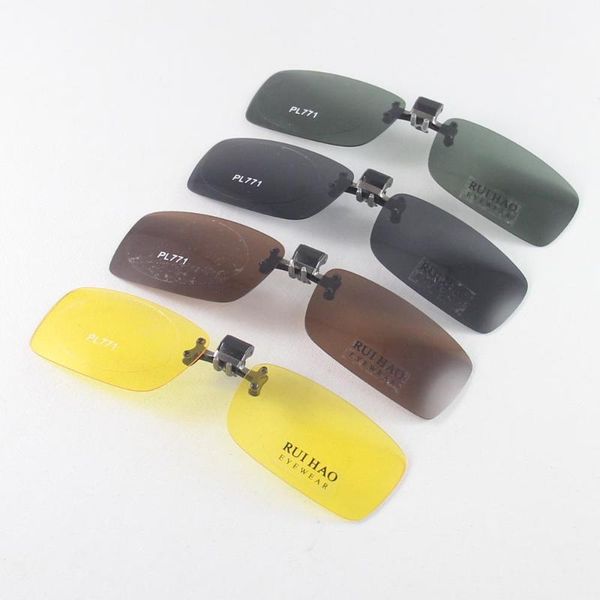 

sunglasses clip on polarized sun glasses driving eyeglasses clip 4 color sunglasses yellow night glasses 771, White;black