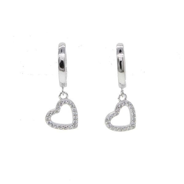 

100% 925 стерлингового серебра клип на мотаться проложить сердце валентина сг подарок мило деликатный leverback серебро сердце качает серьги, Silver