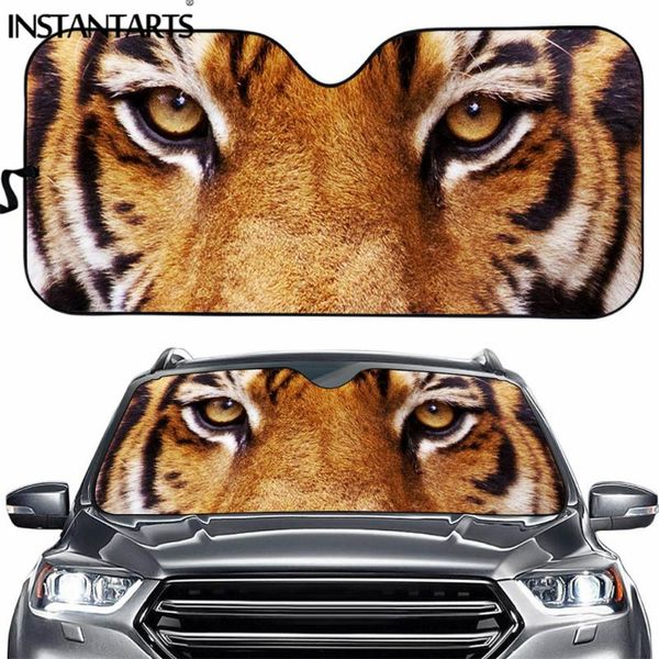 

instantarts лобового стекла козырек от солнца для автомобиля 3d tiger auto вс shade окна автомобиля blind универсальный животных переднего в