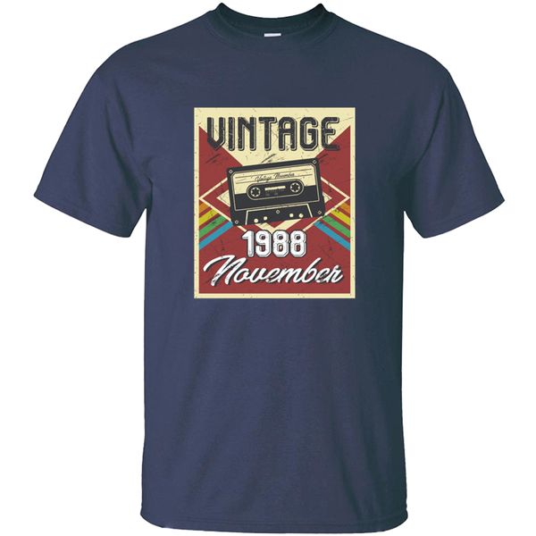 

create summer 30th birthday gifts retro vintage november 1988 tshirt for mens kawaii cool black homme men t shirts 2020