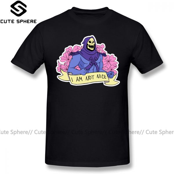 

skeletor t shirt i am not nice t-shirt printed man tee shirt oversize 100 percent cotton cute summer short sleeve tshirt