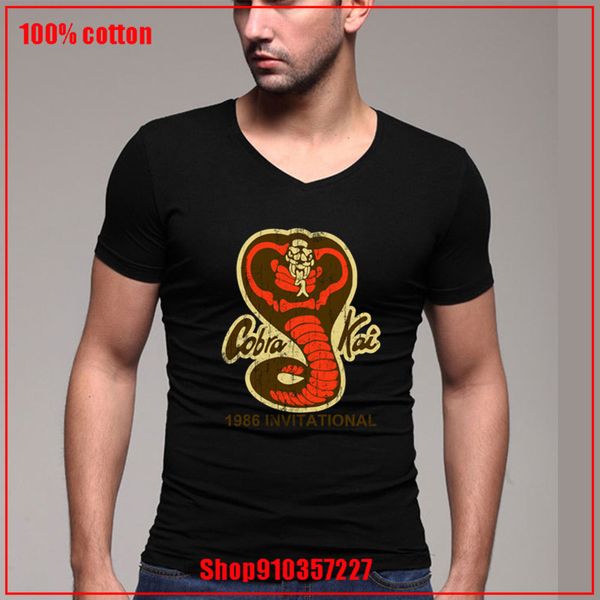 

cobra kaiv-neck t-shirt pure cotton crewneck casual tees funny t-shirt cotton fabric fashion garment