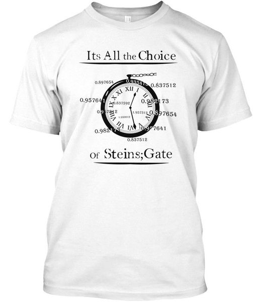 

casual printing tee the choice of steins gate standard t-shirt summer t-shirt