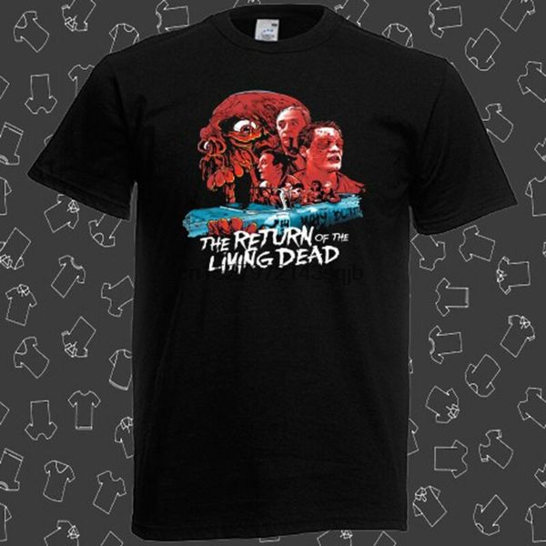 

the return of living dead horror movie zombie men's black t-shirt