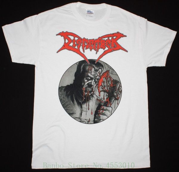 

dismember skin her alive white t shirt death metal benediction bolt thrower men short sleeves t shirt